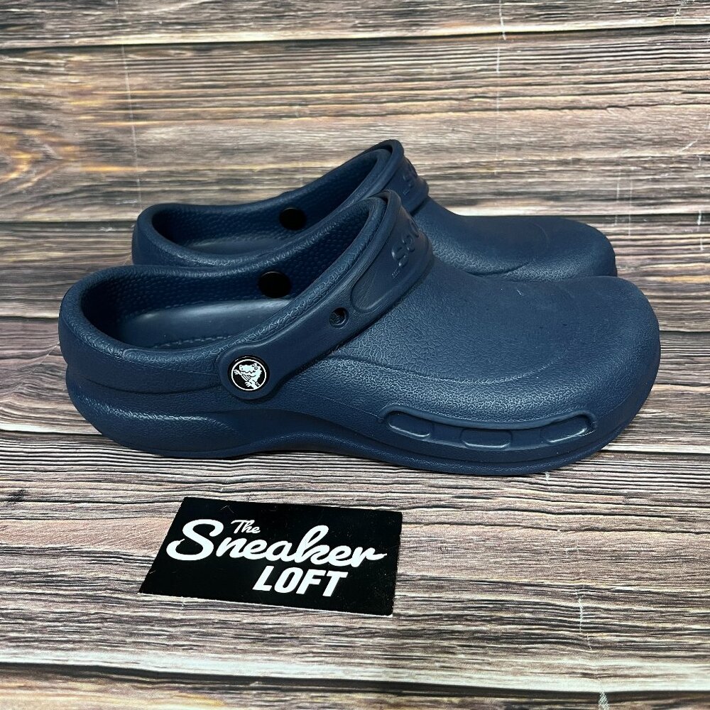 Crocs‎ Bistro Slip Resistant Navy Blue Slip On Clogs